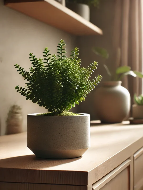 水泥花盆植物